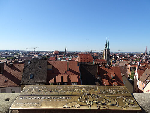 Kaiserburg Blick über Nürnberg